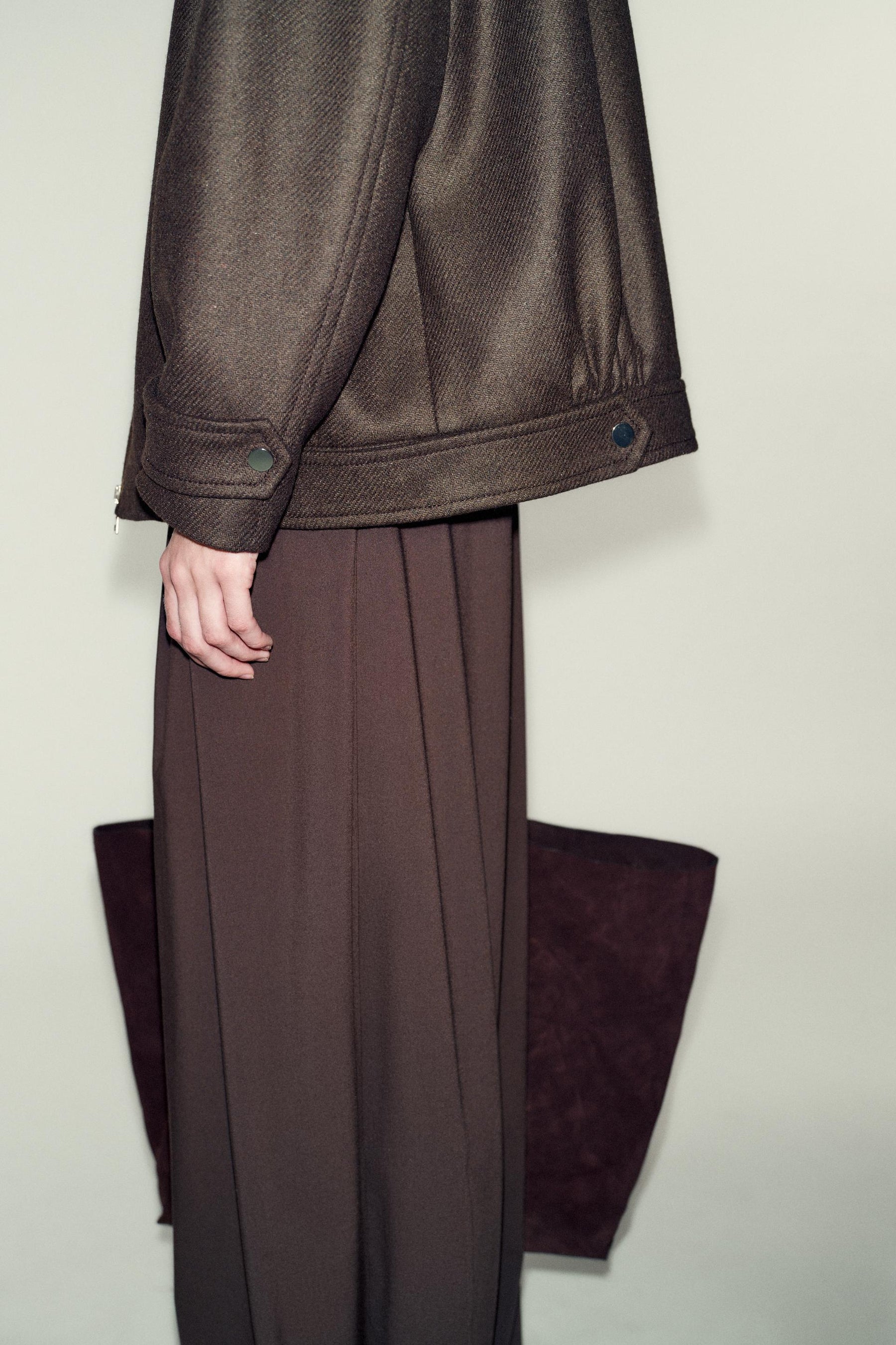 WOOL BLEND BOMBER JACKET WITH HIGH NECK - Image 5