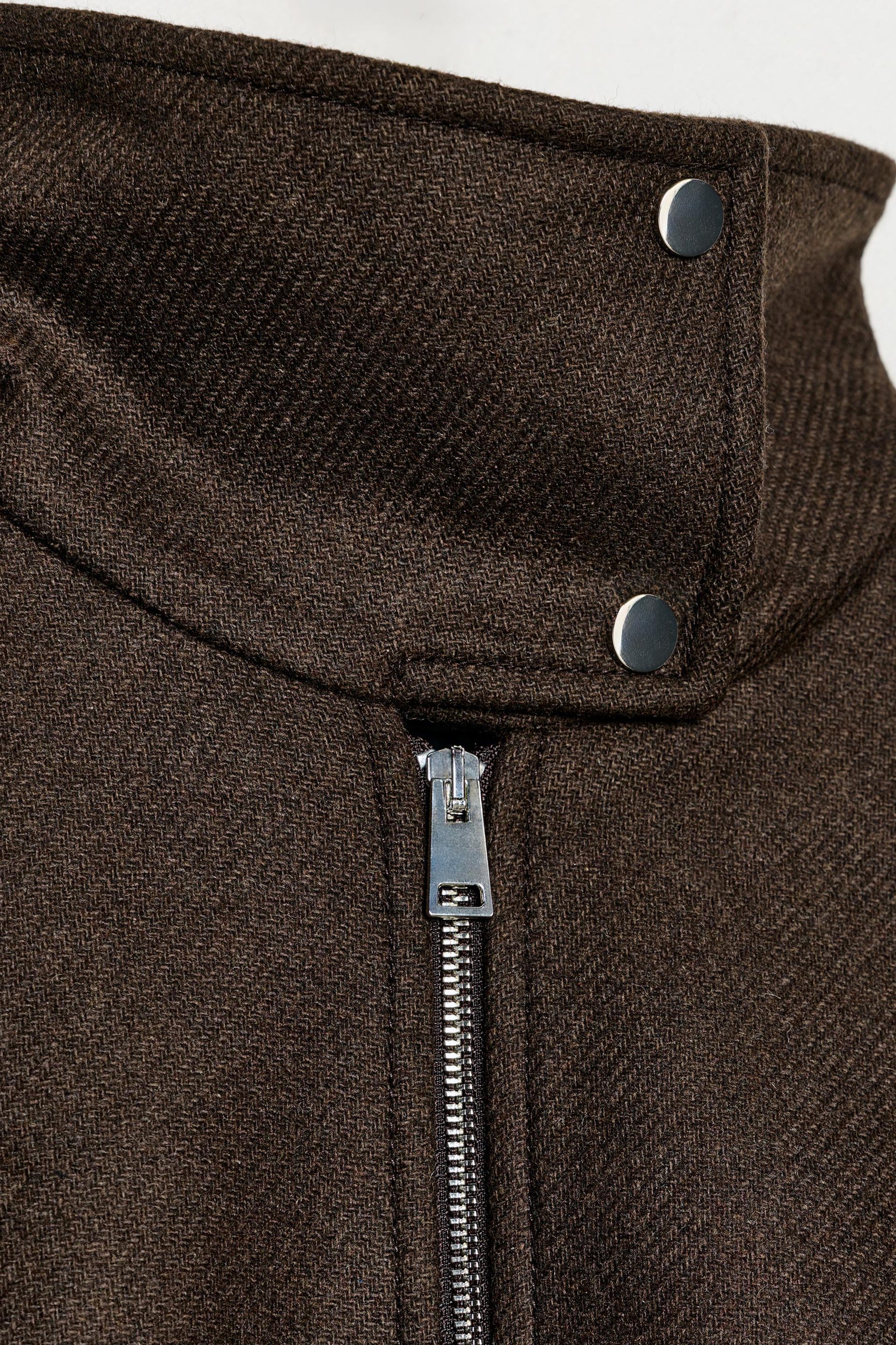 WOOL BLEND BOMBER JACKET WITH HIGH NECK - Image 8
