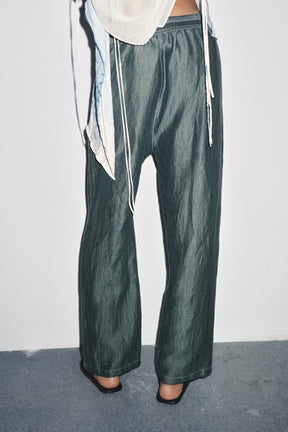 LINEN BLEND TROUSERS