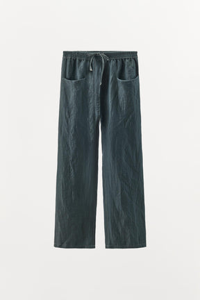 LINEN BLEND TROUSERS