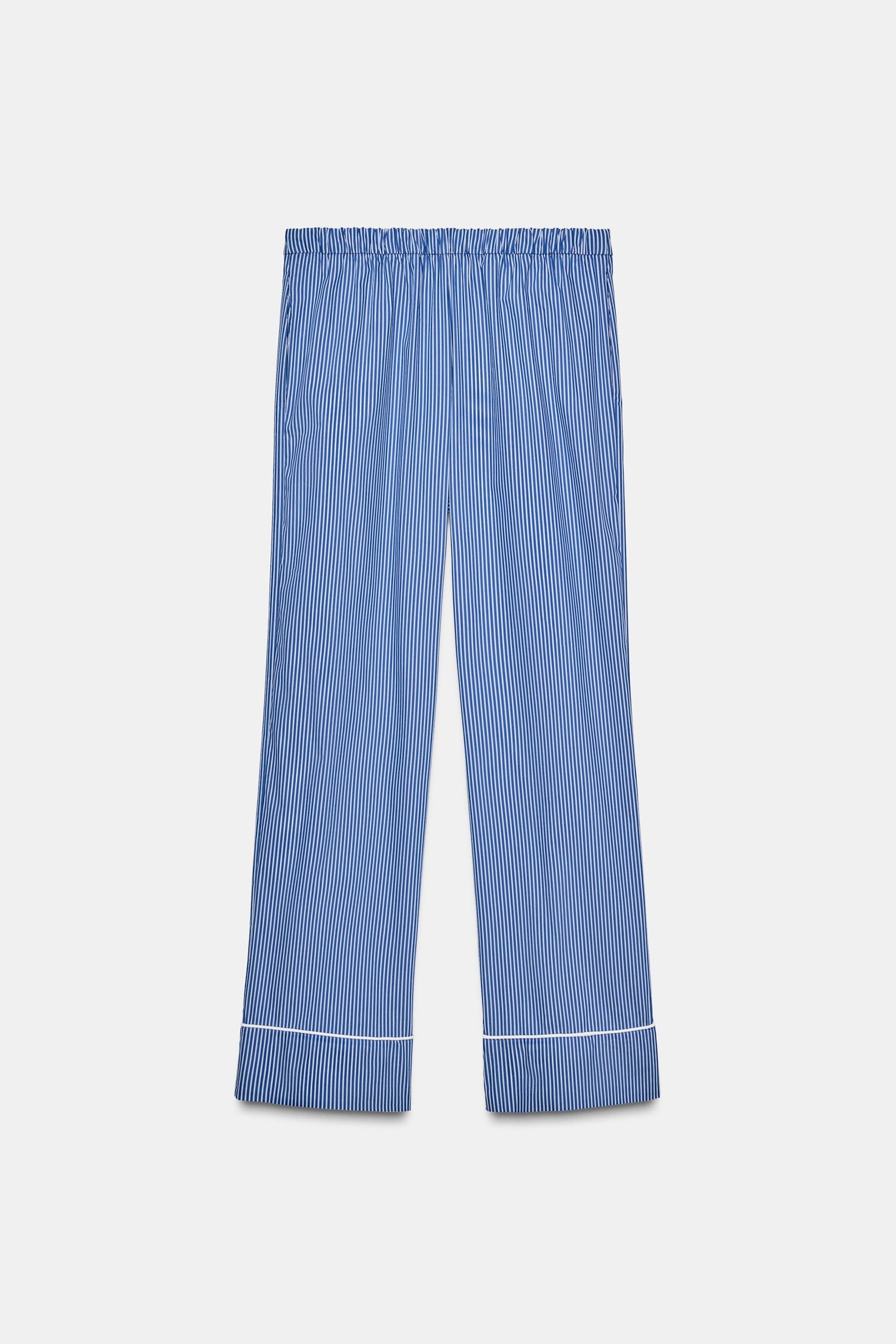 STRIPED PYJAMA-STYLE TROUSERS