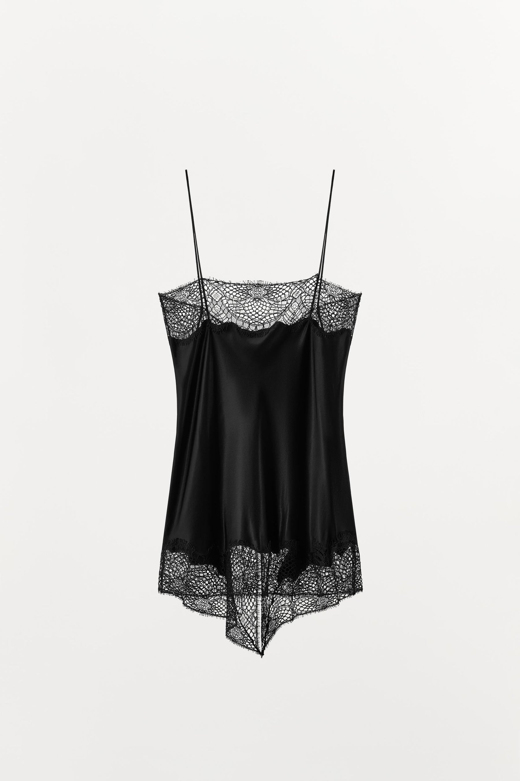 Satin-Camisole mit Spitze