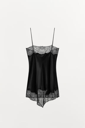 Satin-Camisole mit Spitze