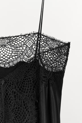 Satin-Camisole mit Spitze