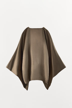 Linen Blend Wrapover Shirt