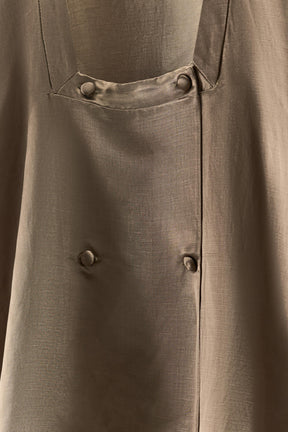 Linen Blend Wrapover Shirt