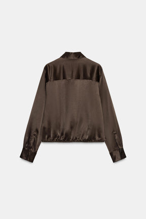 Satin Blouse with Ties