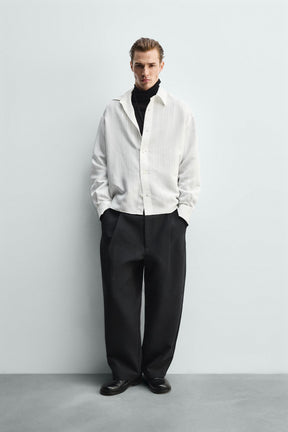 STRIPED FLOWING SHIRT - Image 1