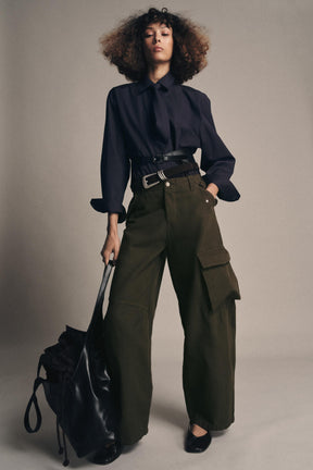 Poplin Shirt with Tie