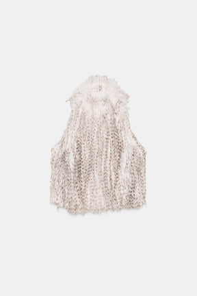 Faux Fur Halter Top