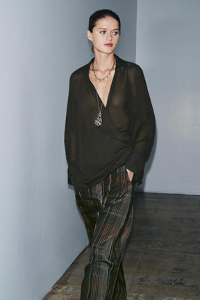 Asymmetric Wool Blend Top