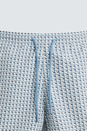 GEOMETRIC PRINT MID-LENGTH SWIMMING TRUNKS - Image 3