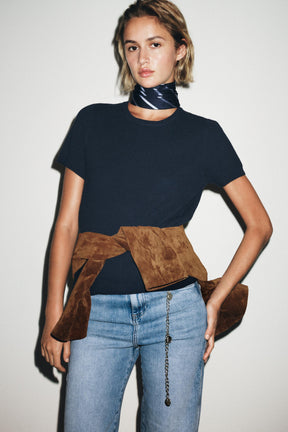 KNIT SHORT SLEEVE JUMPER