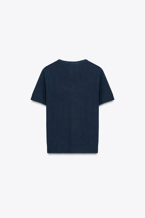 KNIT SHORT SLEEVE JUMPER