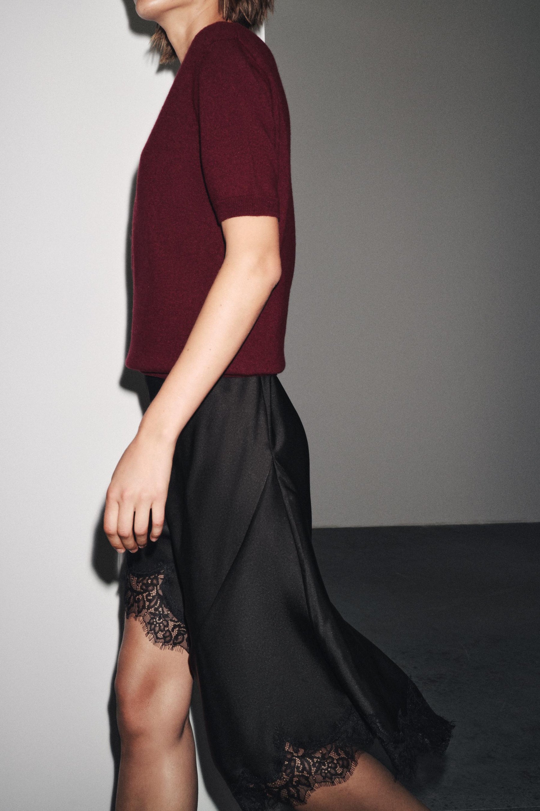 100% WOOL KNIT SHORT SLEEVE JUMPER - Image 4