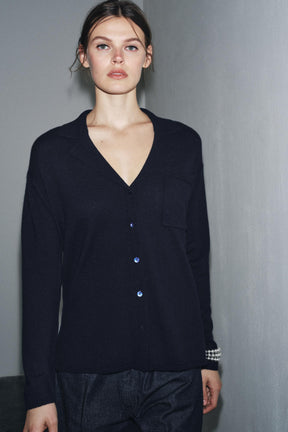OVERSIZED 100% EXTRA SOFT WOOL POLO CARDIGAN - Image 2