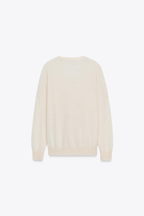 100% WOOL V-NECK CARDIGAN - Image 4