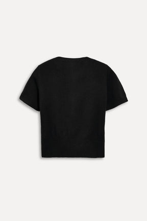 Cashmere short sleeve sweater