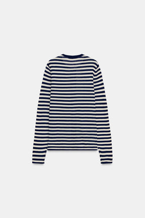 Gestreifter Strickcardigan