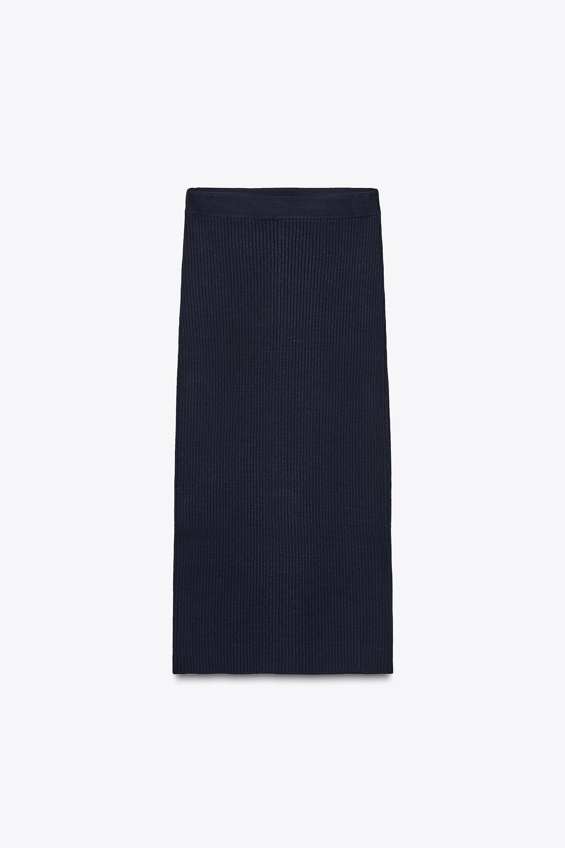 Rib Knit Midi Skirt