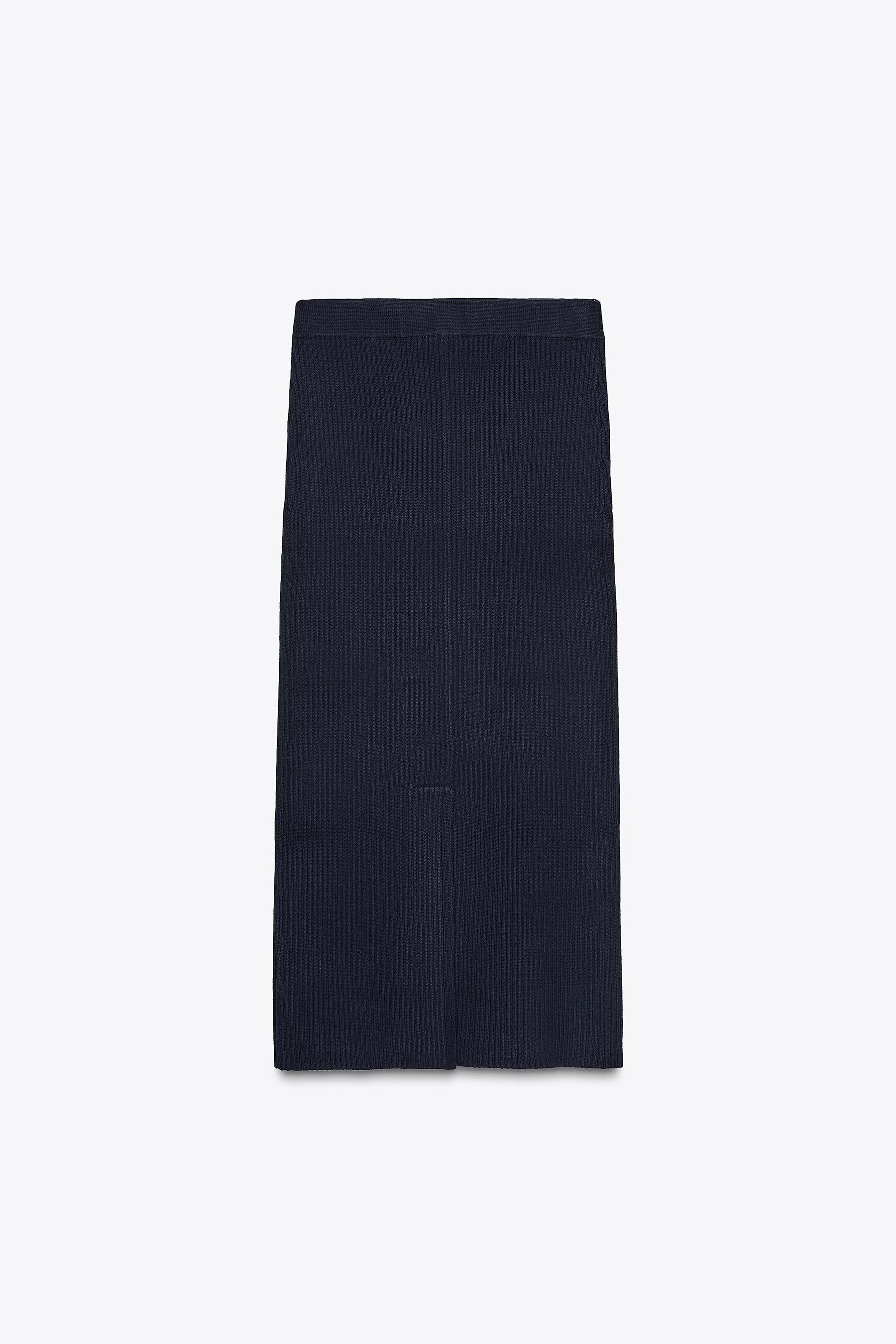 Rib Knit Midi Skirt