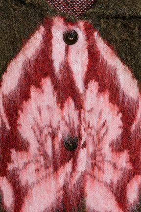 BRUSHED EFFECT JACQUARD KNIT COAT - Image 6