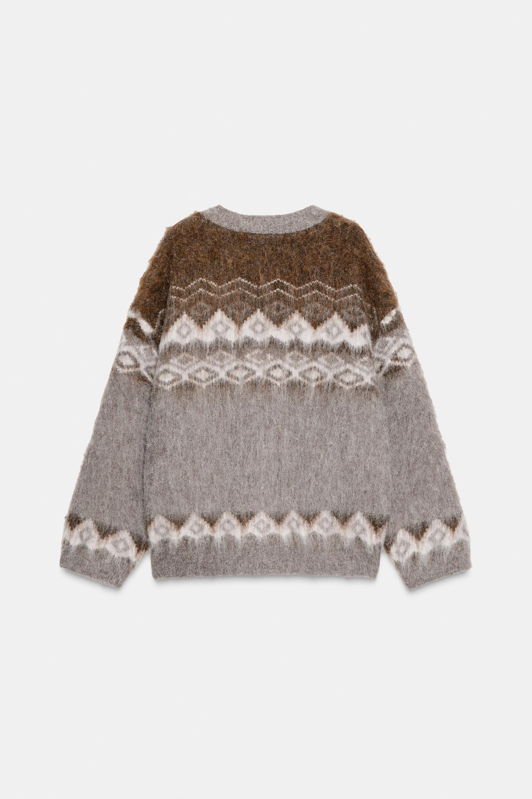 JACQUARD KNIT CARDIGAN