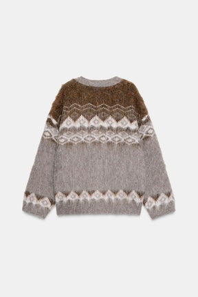JACQUARD KNIT CARDIGAN
