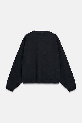 PLAIN KNIT SWEATSHIRT