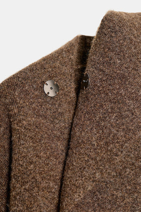 Scarf-Detail Cardigan