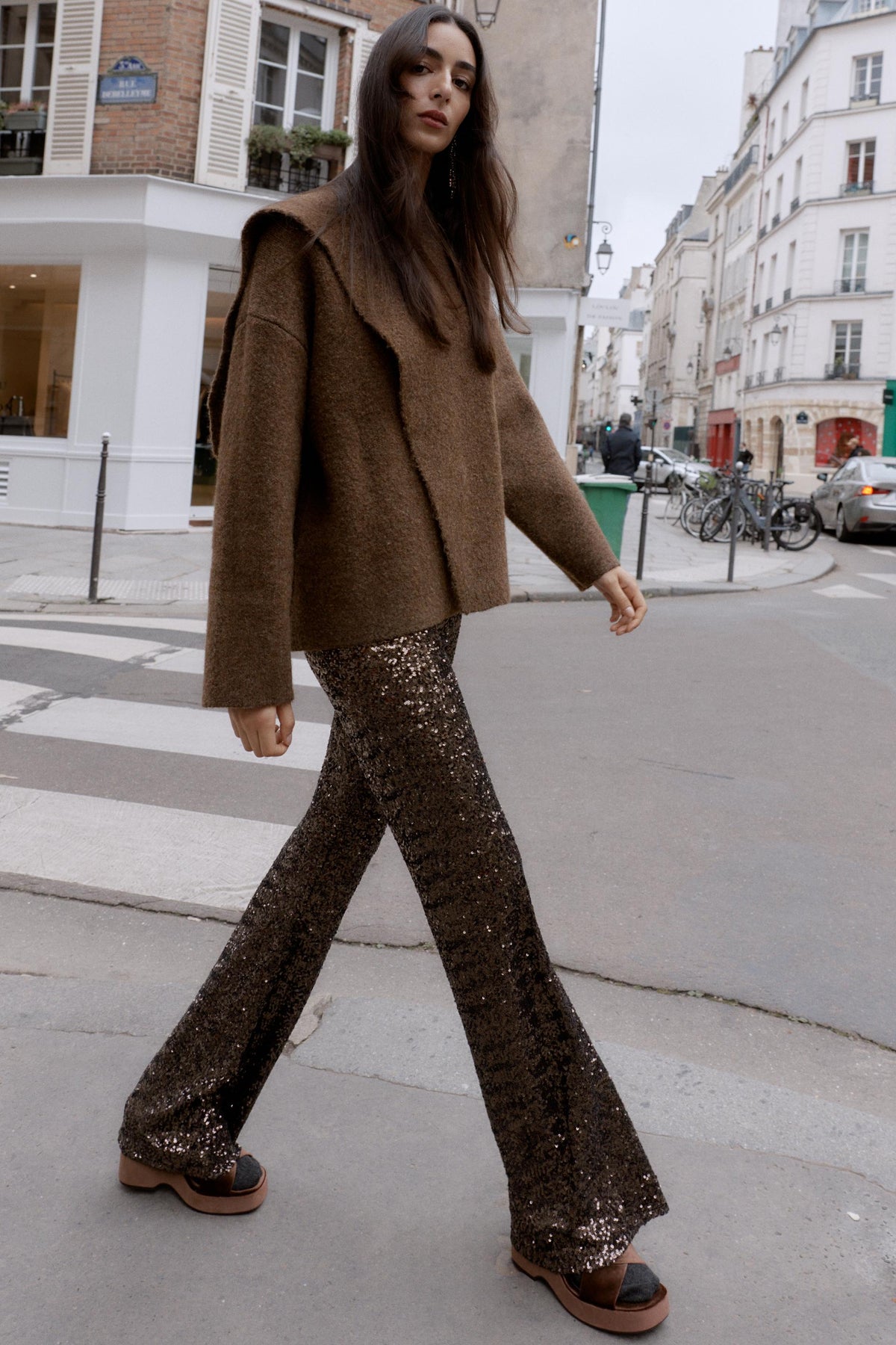 Scarf-Detail Cardigan