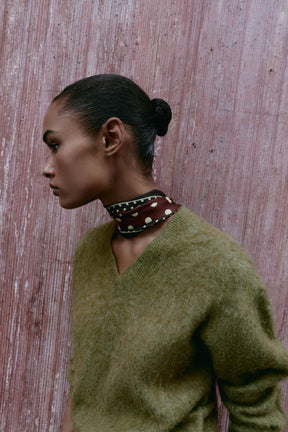 Gebürsteter Strickpullover