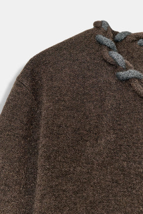 Strickjacke mit eingewebtem Besatz