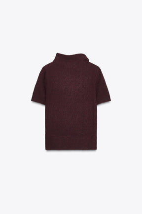 Knit jumper with tie