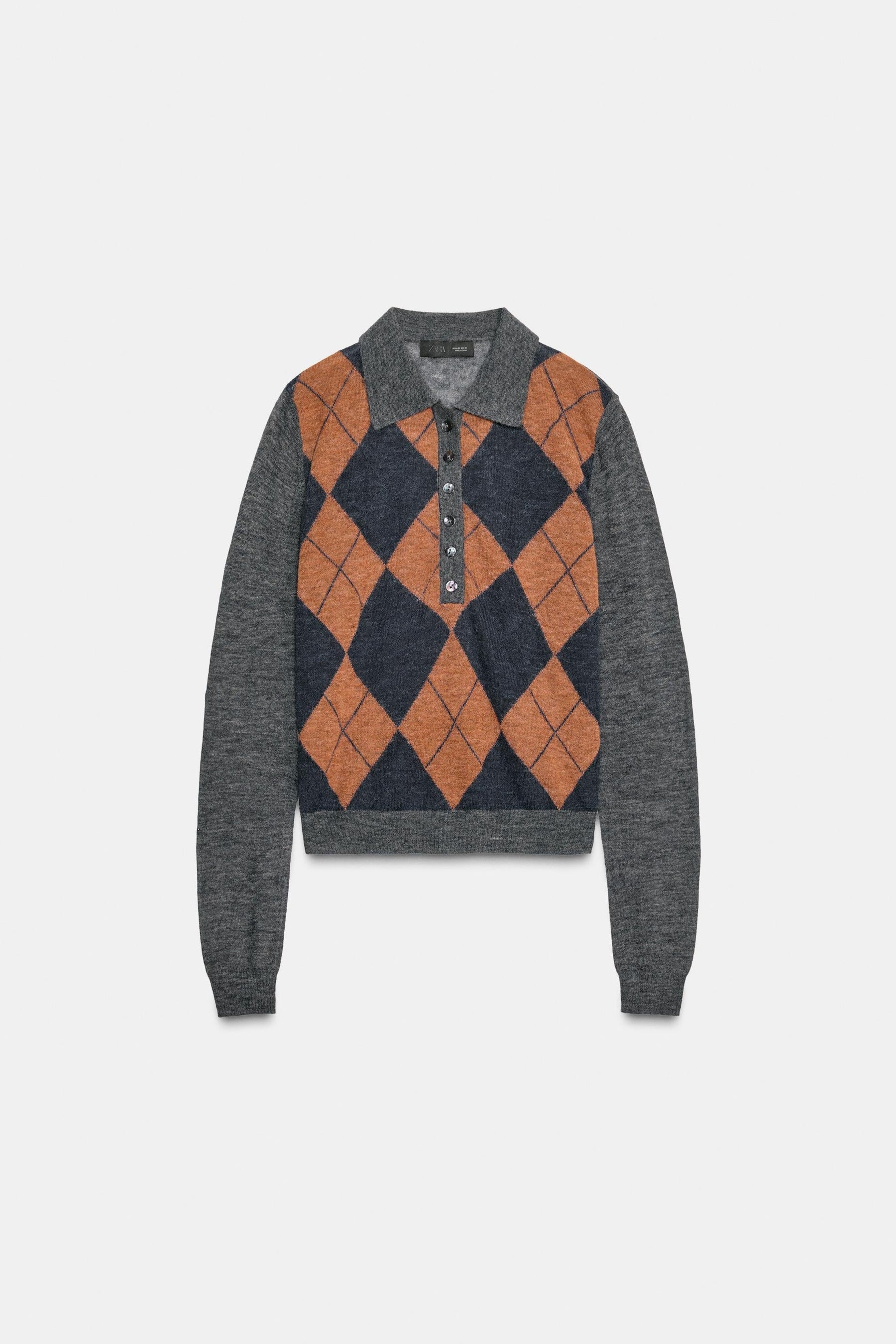 Diamond Knit Polo Shirt