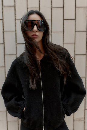ZIP-UP KNIT BOMBER JACKET - Image 6