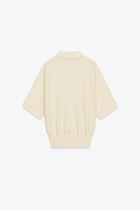Knit polo shirt