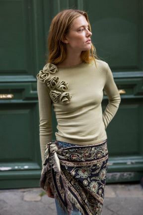 FLORAL WOOL JUMPER