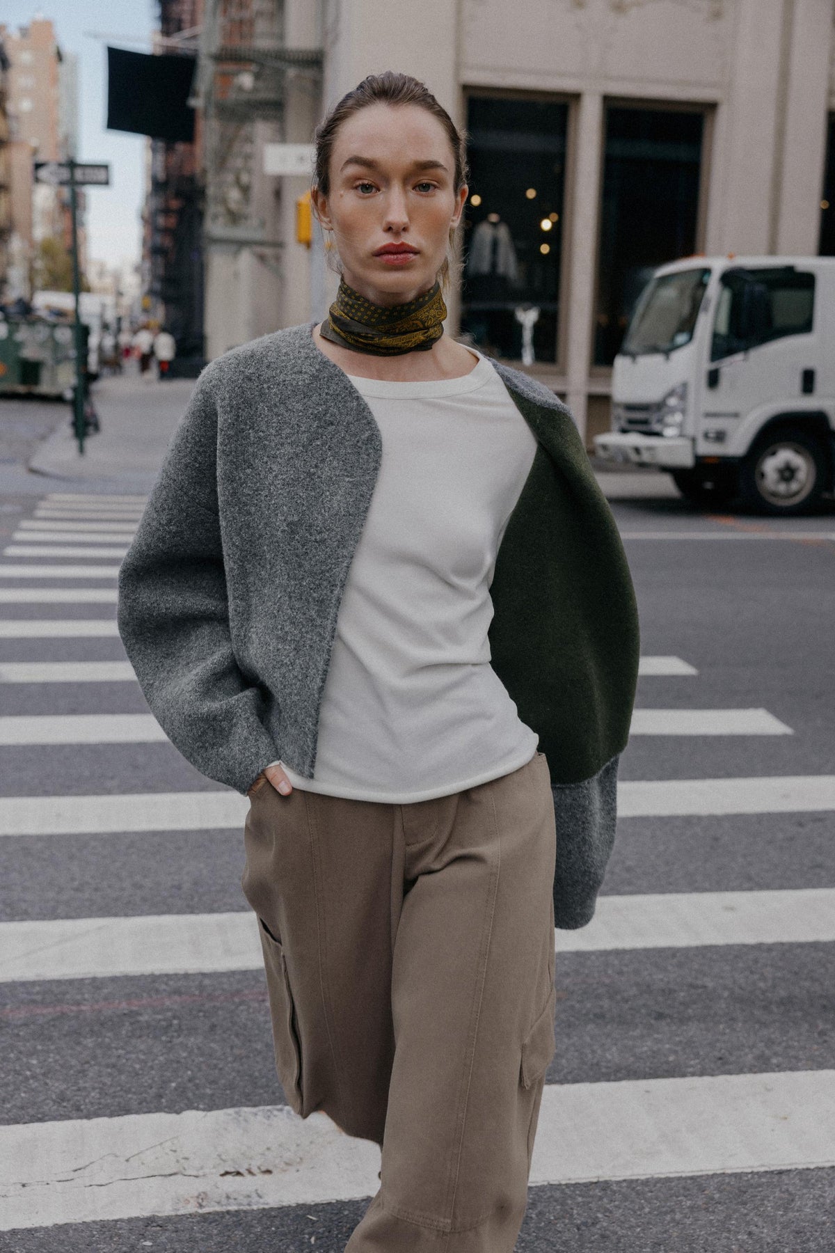 Doppelseitiger Strickcardigan