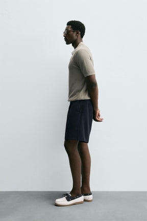 RIB KNIT POLO SHIRT - Image 4