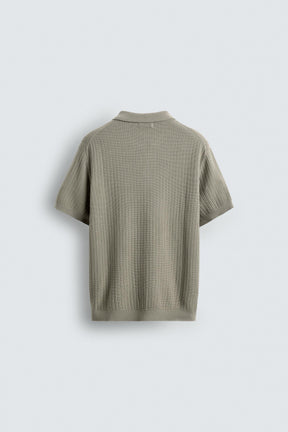 RIB KNIT POLO SHIRT - Image 6