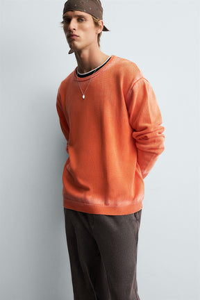 WASHED COTTON SWEATER - Image 5
