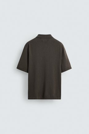 COTTON BLEND KNIT POLO SHIRT - Image 7