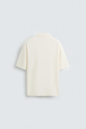 COTTON BLEND KNIT POLO SHIRT - Image 6