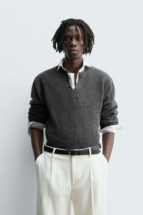 KNIT POLO SHIRT WITH BUTTONS - Image 2