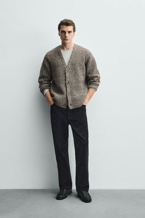 Ribbed Knit Cardigan