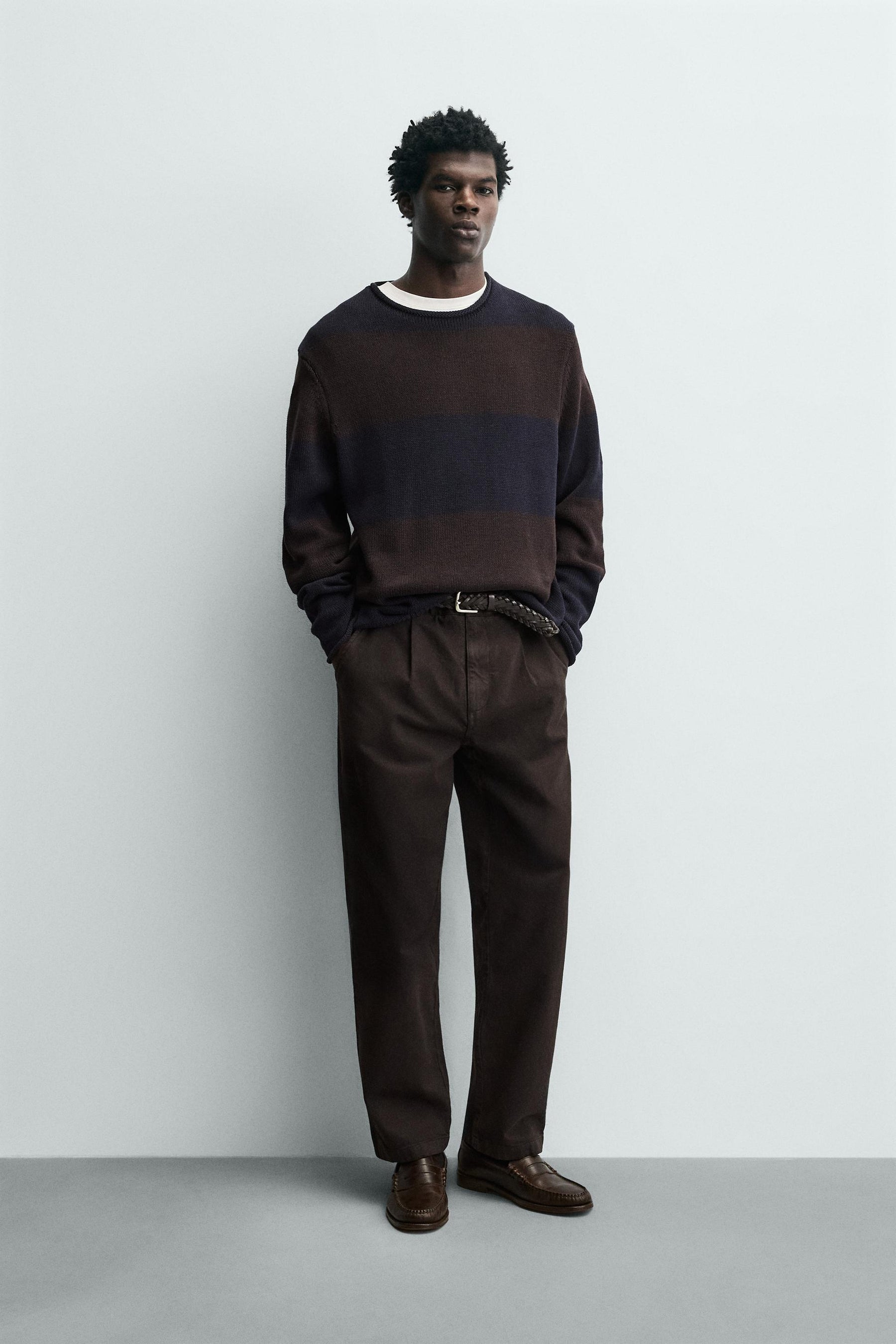 Striped Jacquard Pullover