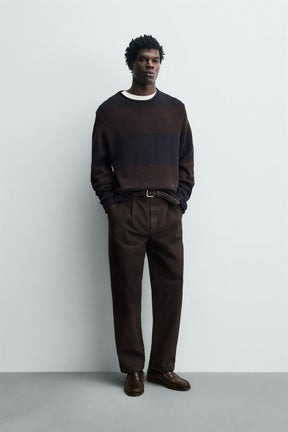 Striped Jacquard Pullover