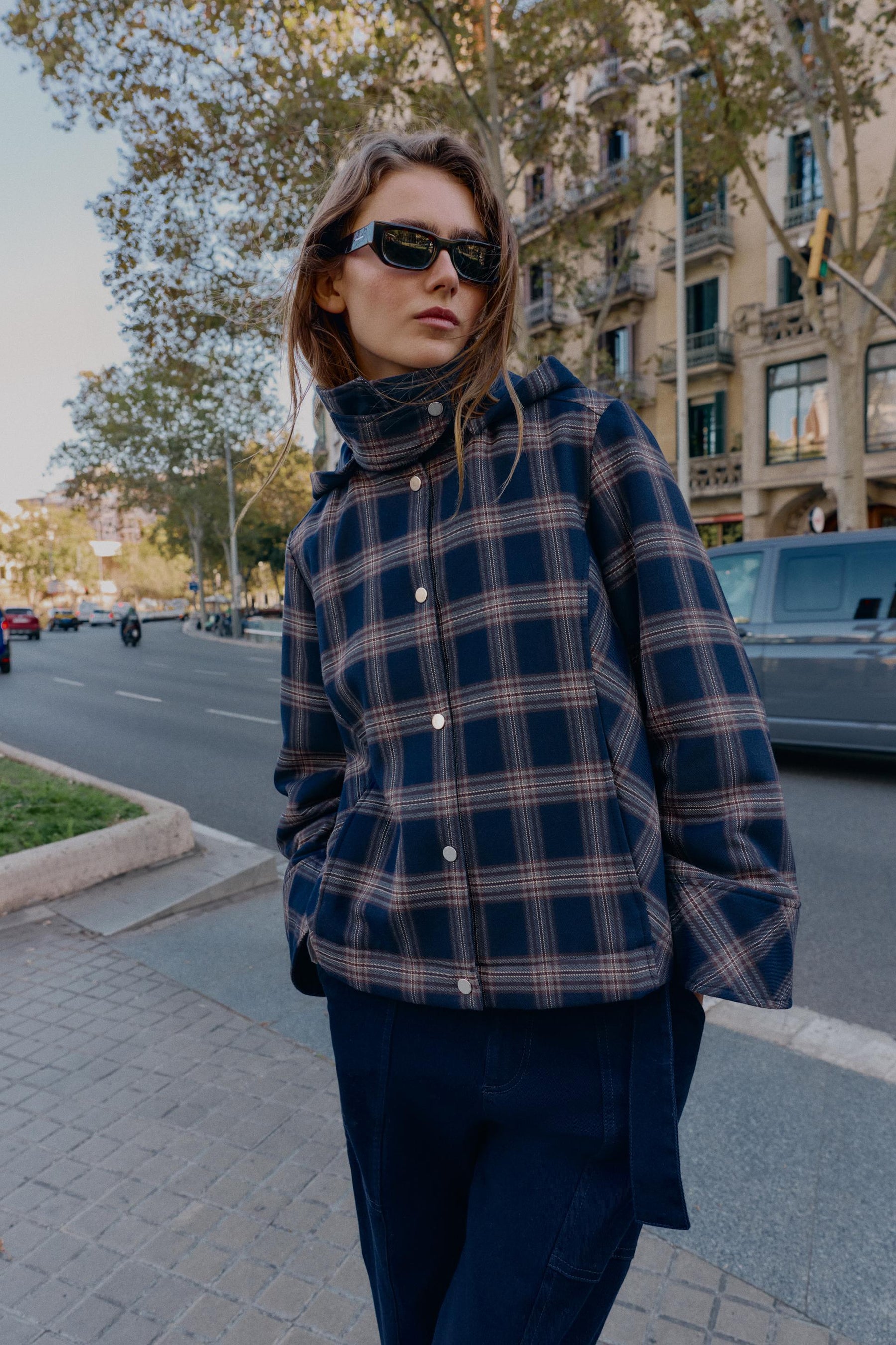CHECKED PUFFER JACKET