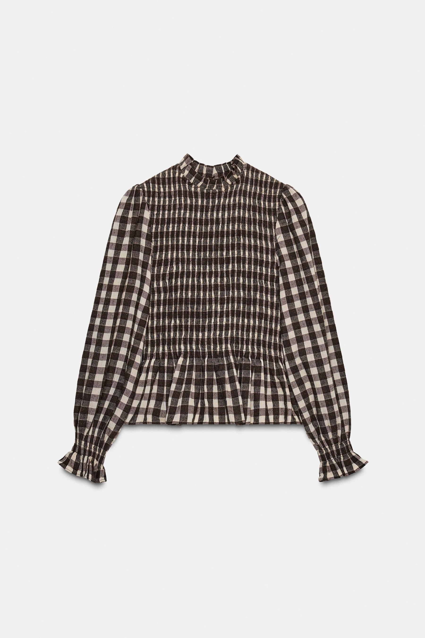 Smocked Cotton Shirt